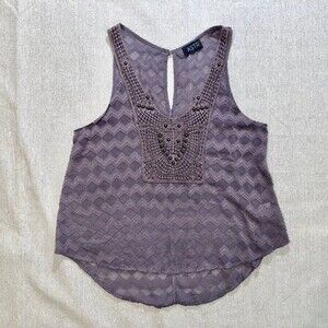 ASTR the Label | Embellished Crochet Tank Top | Medium